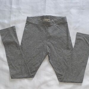 H&M Girls Gray and Black Striped leggings